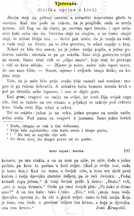 Vjerovanja Liki Osik1913